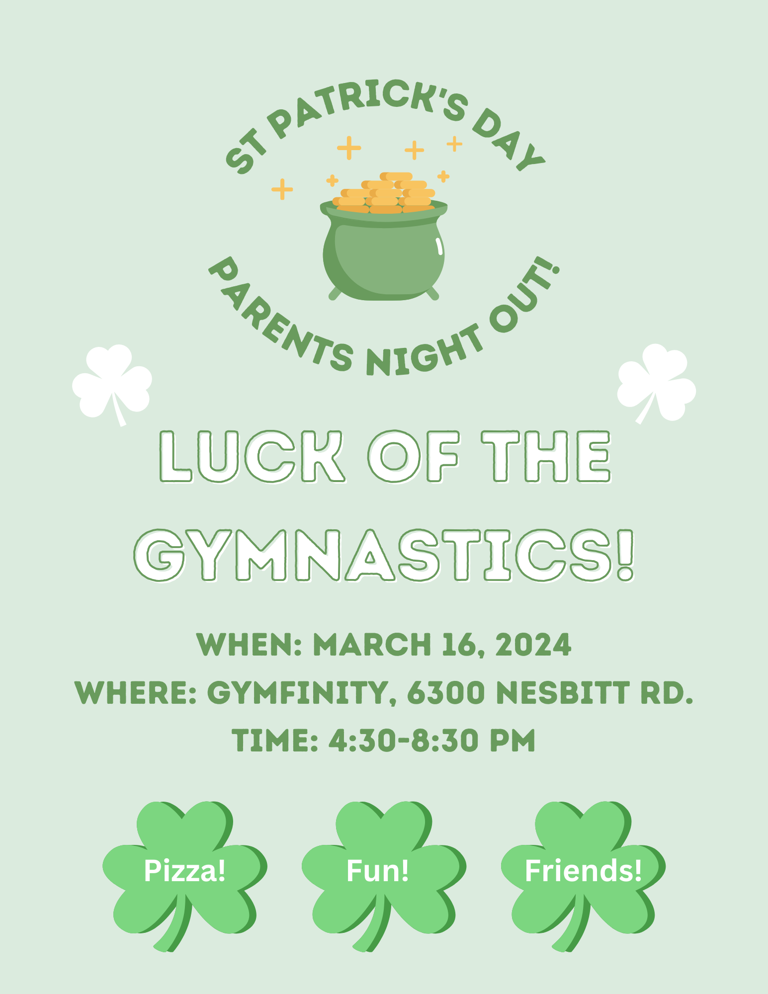 Green Saint Patricks Day Event Promotion Poster